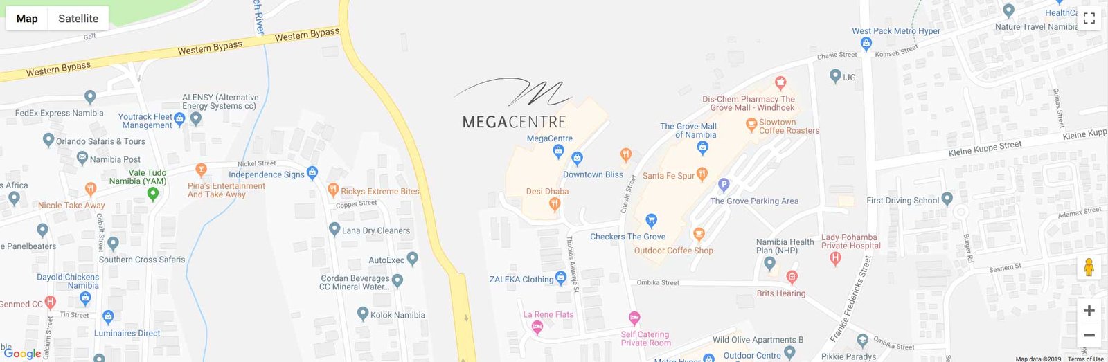 MegaCentre Mall Namibia Google Map